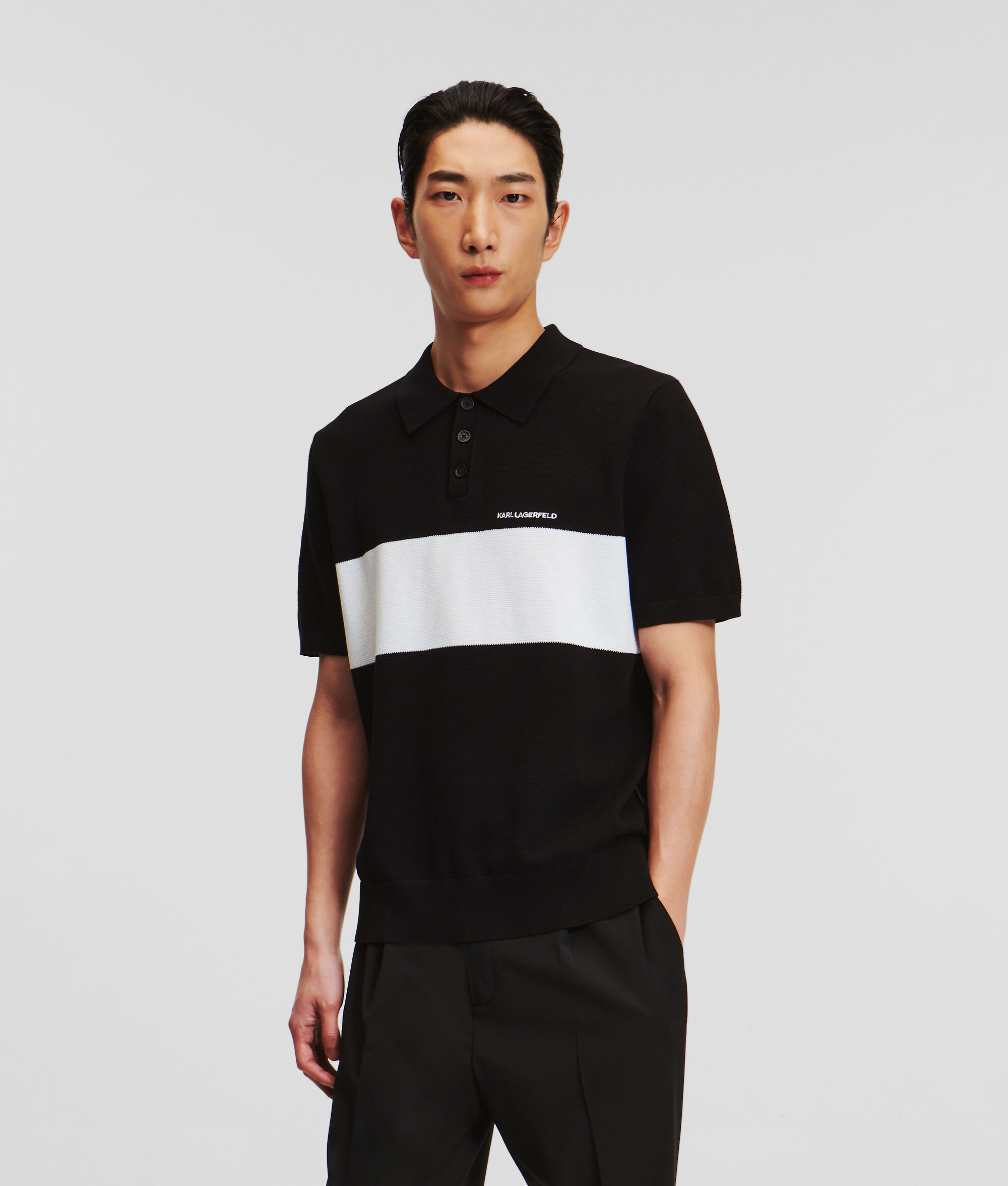 (image for) Dynamic Colour Block Short-Sleeved Polo Shirt